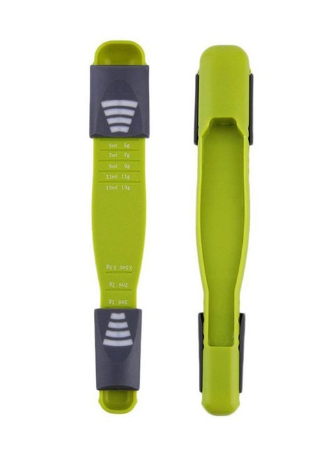 Adjustable Measuring Spoon Green 22x4x2.5cm