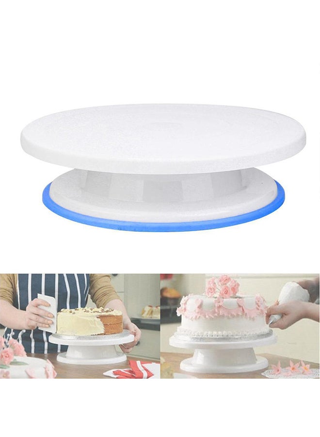 مجموعة أدوات لنقش ولتزيين الكيك مع قرص دوار للكيك أبيض - Image 3