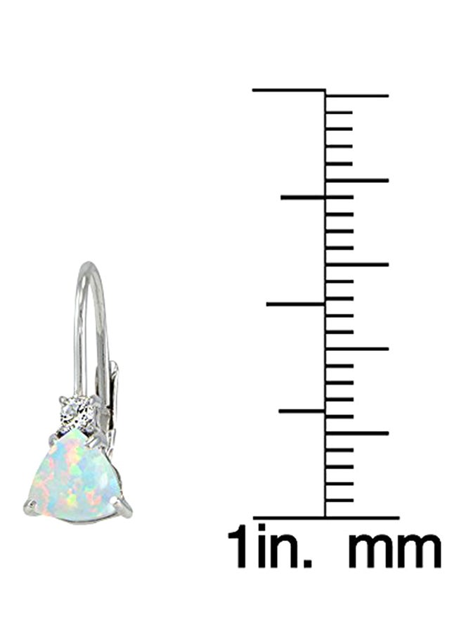 آيس جيمس أقراط من الفضة الإسترليني عيار 925 مرصّعة بالأوبال والتوباز - Image 3