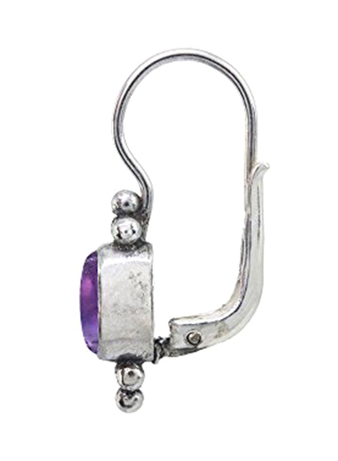 آيس جيمس أقراط متدلية من الفضة الإسترليني عيار 925 مرصعة بحجر جمشت - Image 2