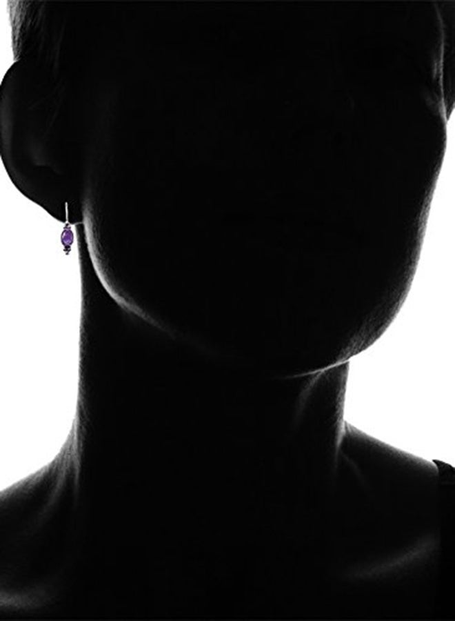 آيس جيمس أقراط متدلية من الفضة الإسترليني عيار 925 مرصعة بحجر جمشت - Image 3