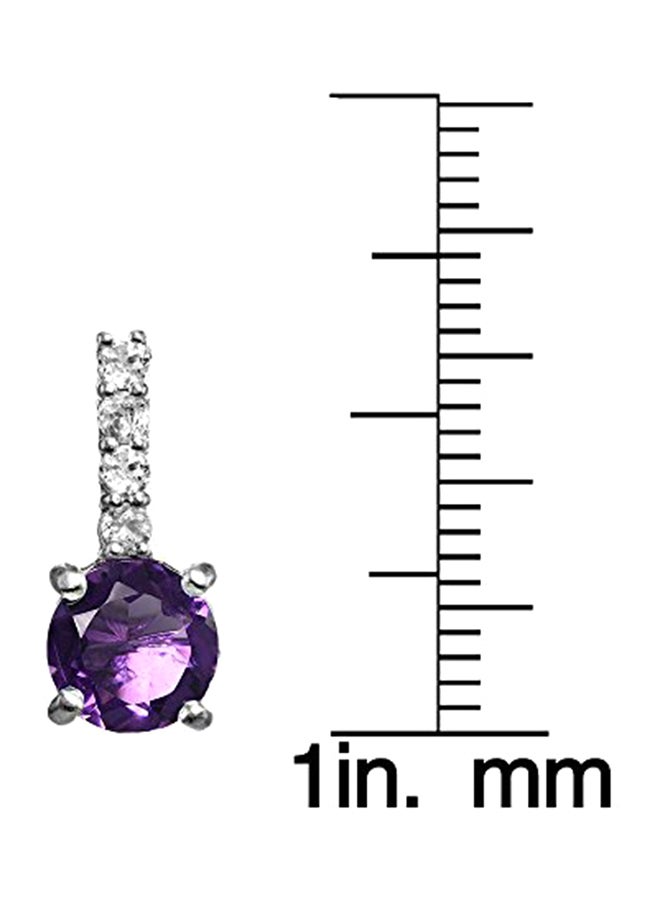 Ice Gems - 925 Sterling Silver Stone Studded Drop Earrings - Image 1