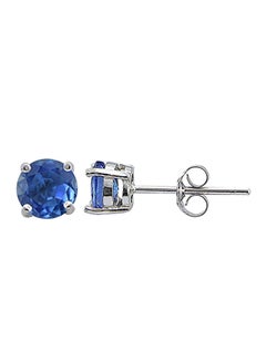 925 Sterling Silver Kyanite Studded Stud Earrings