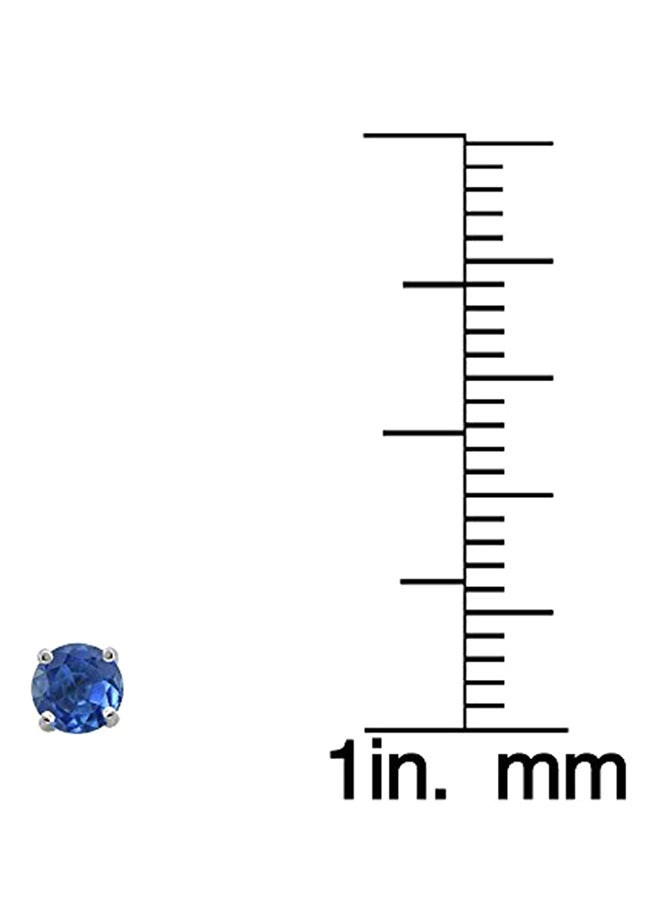 Ice Gems - 925 Sterling Silver Kyanite Studded Stud Earrings - Image 1