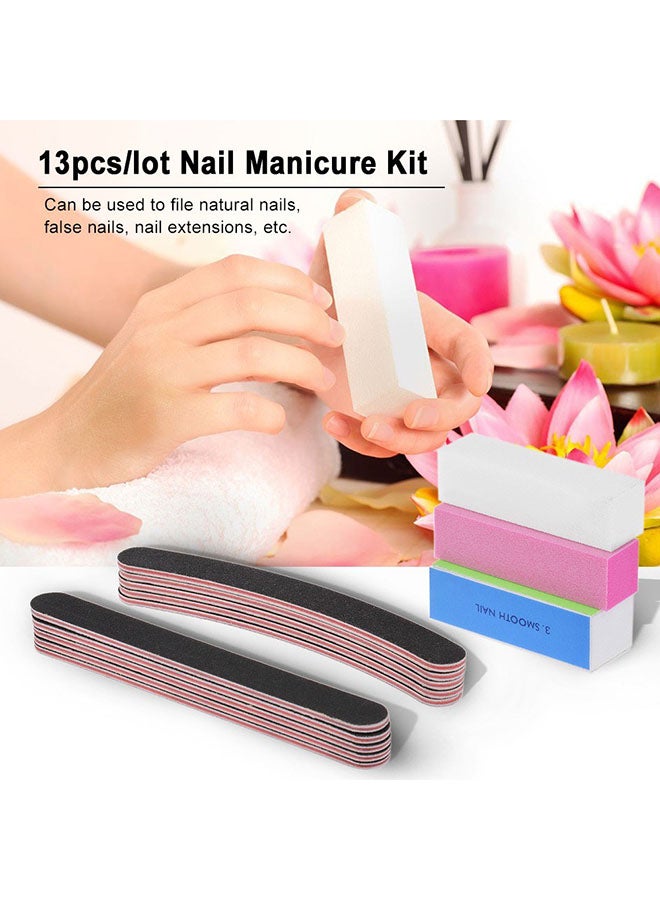 13-Piece Nail File Set Black - Image 3