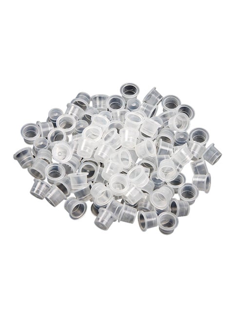 100-Piece Tattoo Ink Cups Set White