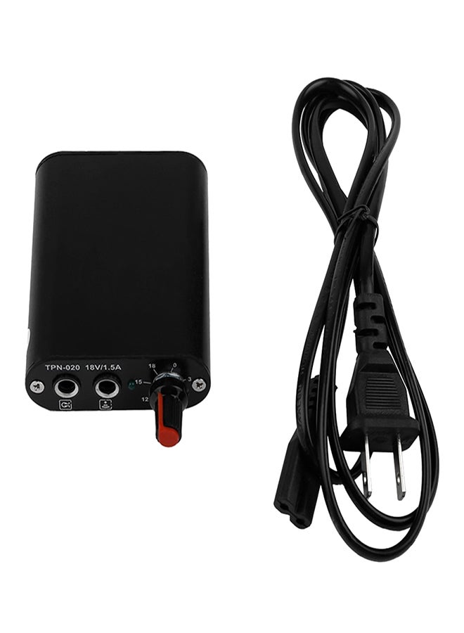 مصدر إمداد طاقة لمسدس رسم التاتو الدوار أسود/أحمر - Image 1