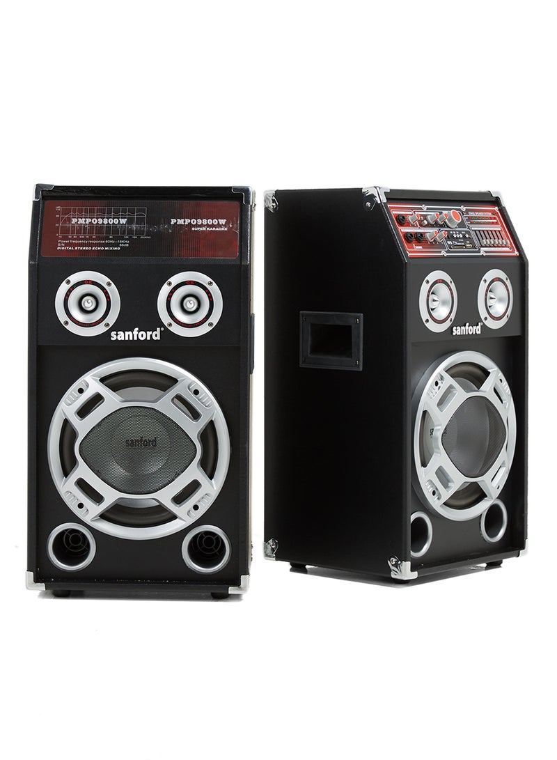 2 In 1 Bluetooth Stage Speaker With Mic And LED Display Black
