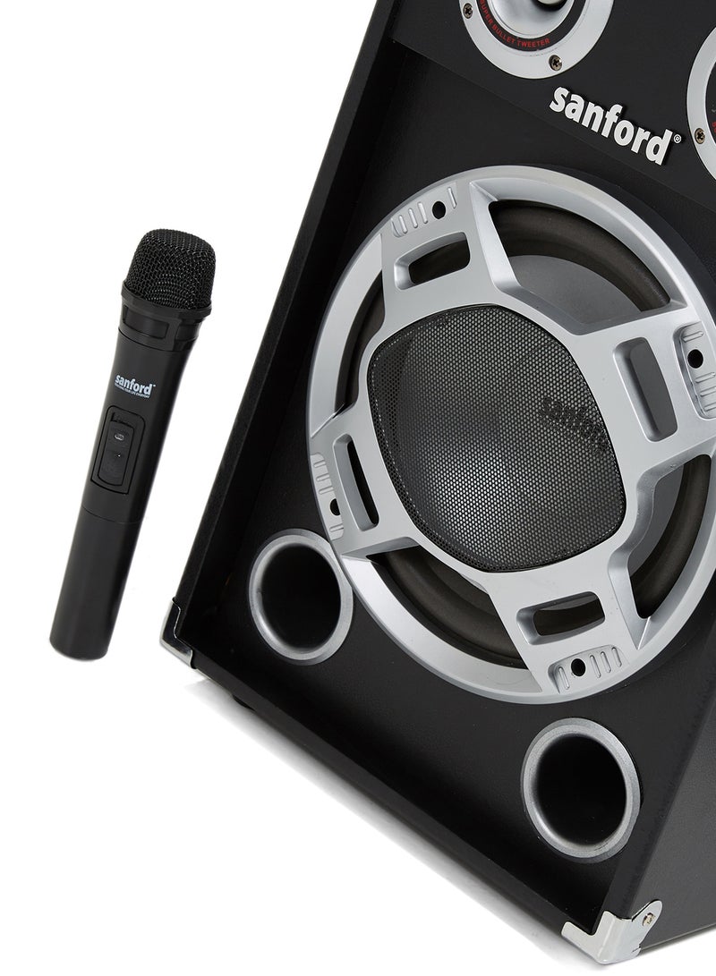 2 In 1 Bluetooth Stage Speaker With Mic And LED Display Black