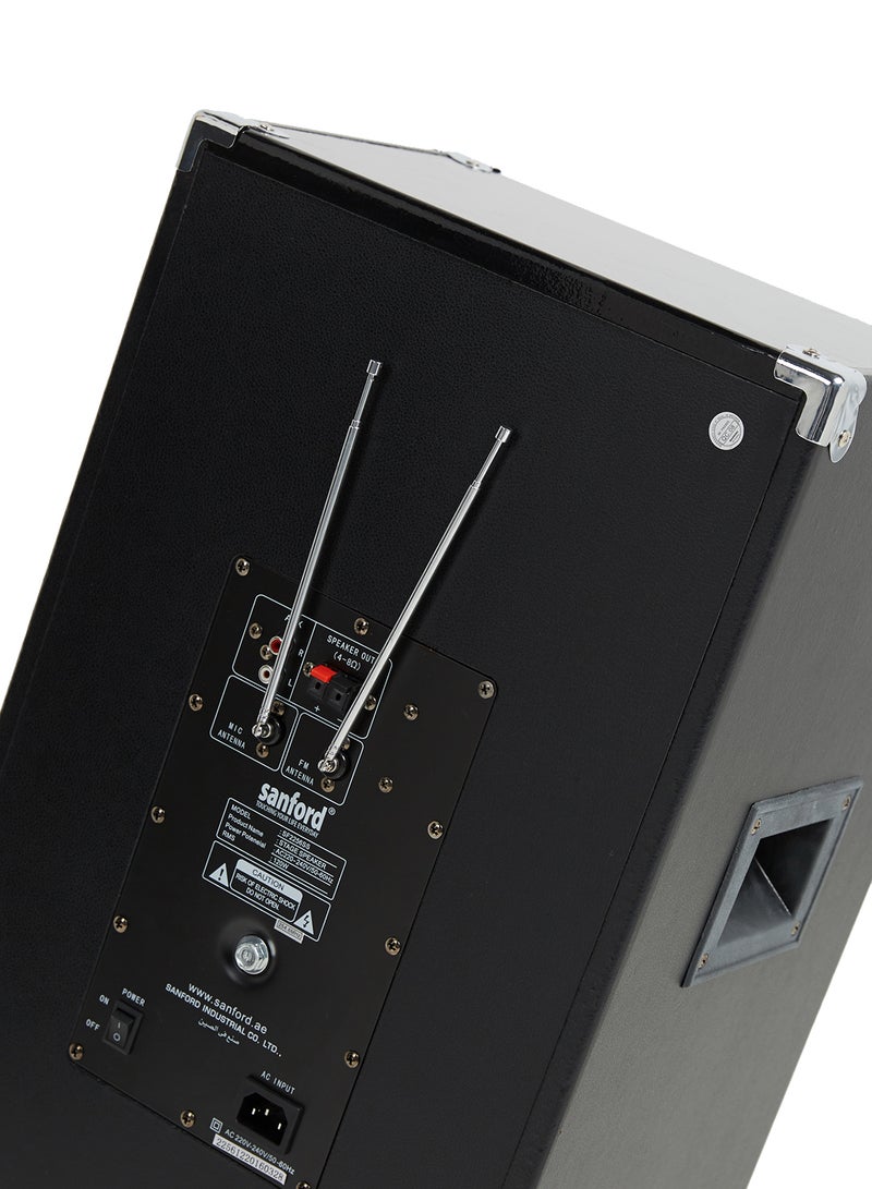 2 In 1 Bluetooth Stage Speaker With Mic And LED Display Black