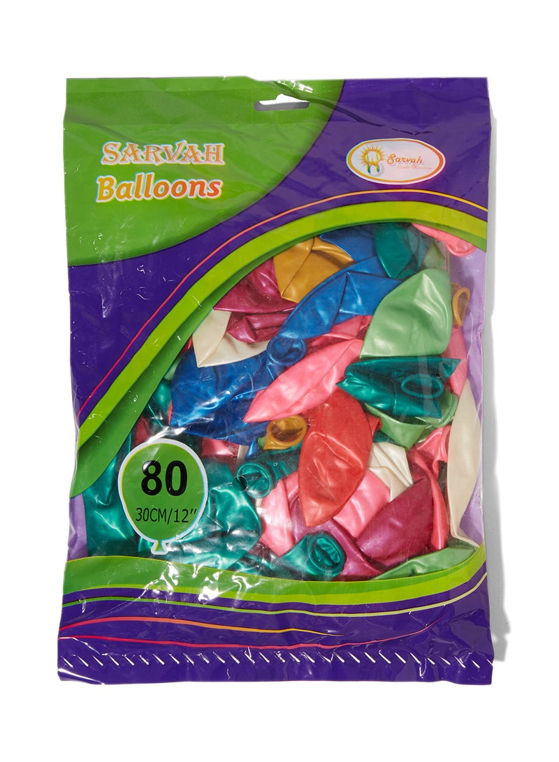 عبوة مكونة من 80 بالوناً للحفلات 12بوصة