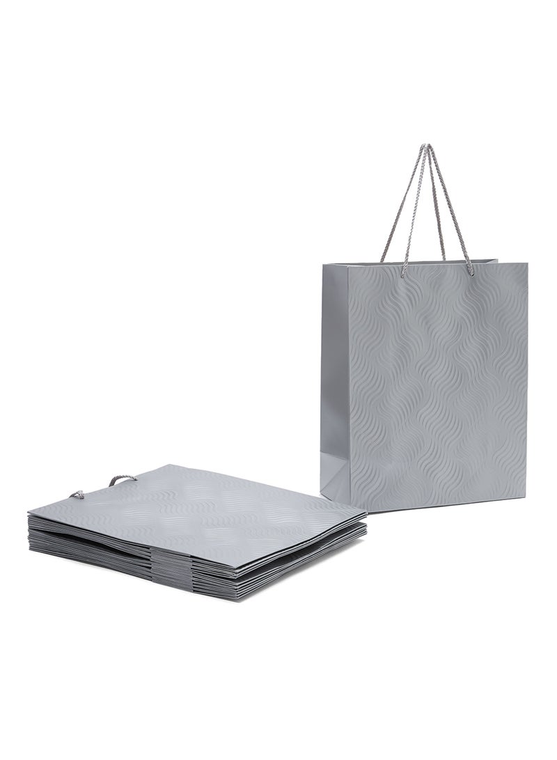 سارفا أكياس هدايا سادة من 12 قطعة رمادي - Image 1