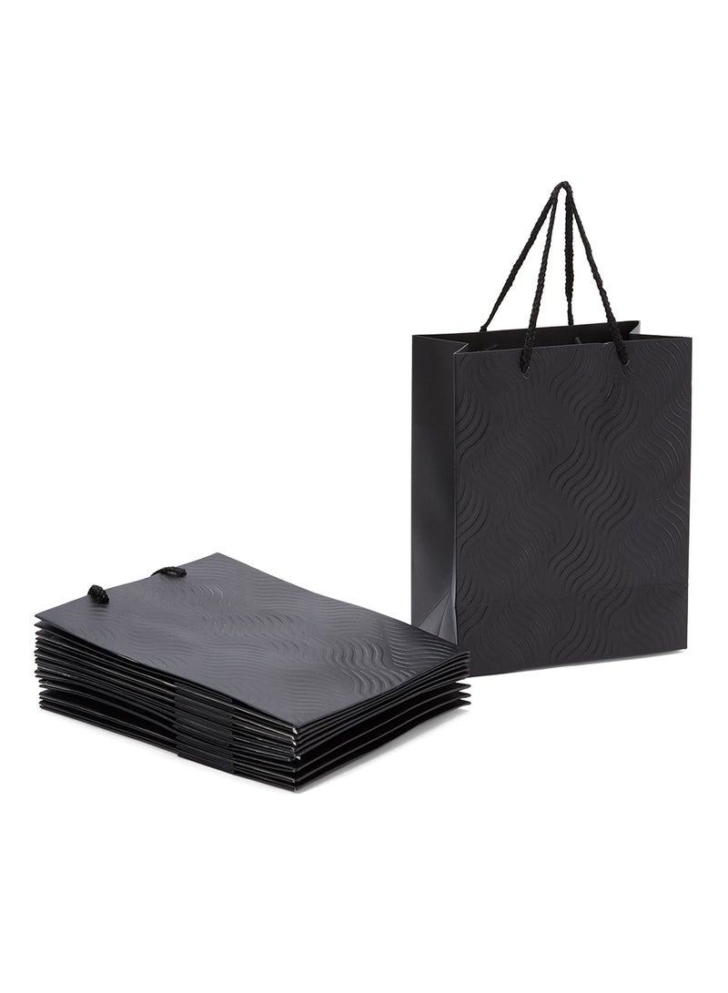 سارفا أكياس هدايا سادة من 12 قطعة أسود - Image 1