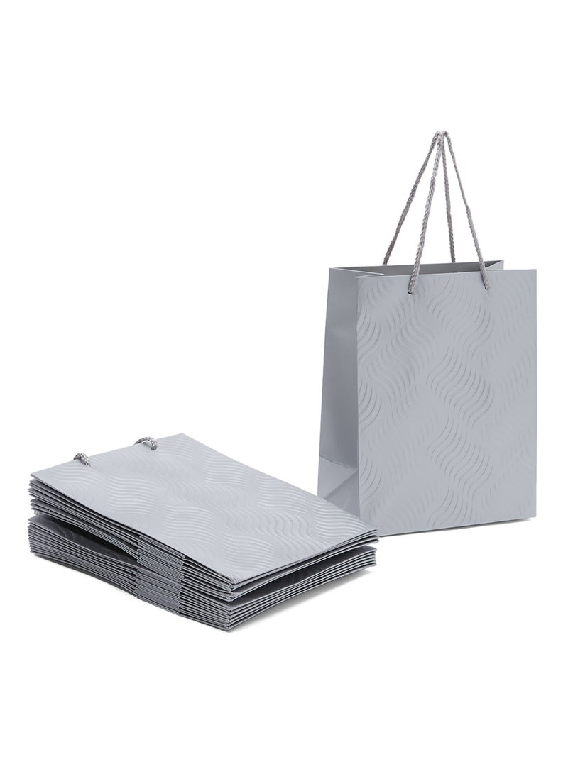سارفا أكياس هدايا سادة من 12 قطعة رمادي - Image 1