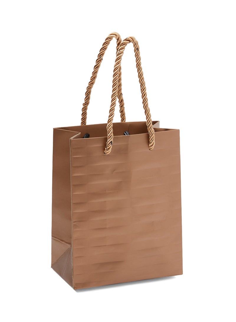 سارفا أكياس هدايا بطباعة ذاتية من 12 قطعة بني - Image 2