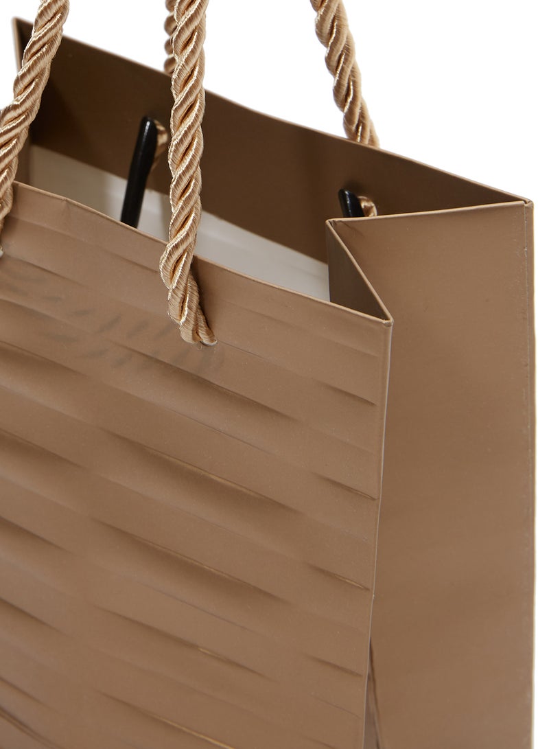 سارفا أكياس هدايا بطباعة ذاتية من 12 قطعة بني - Image 3