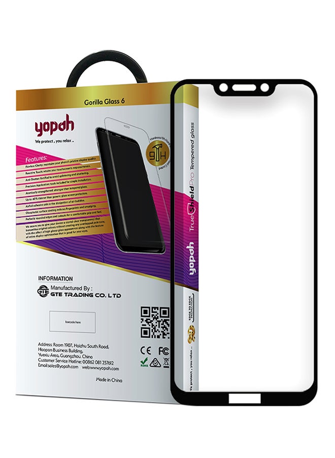 yopah 5D Full Screen Surfaces Tempered Glass Screen Protector For Huawei Mate 20 Lite Black/Clear - Image 1