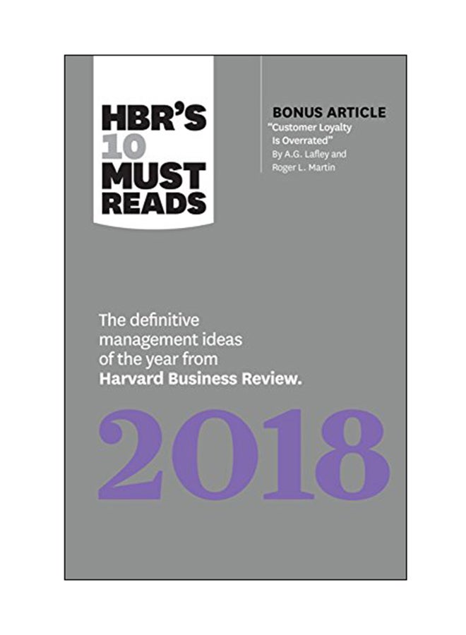 HBR's 10 Must Reads 2018 : the Definitive Management Ideas of the Year from Harvard Business Review paperback english - 31 Oct 2017 