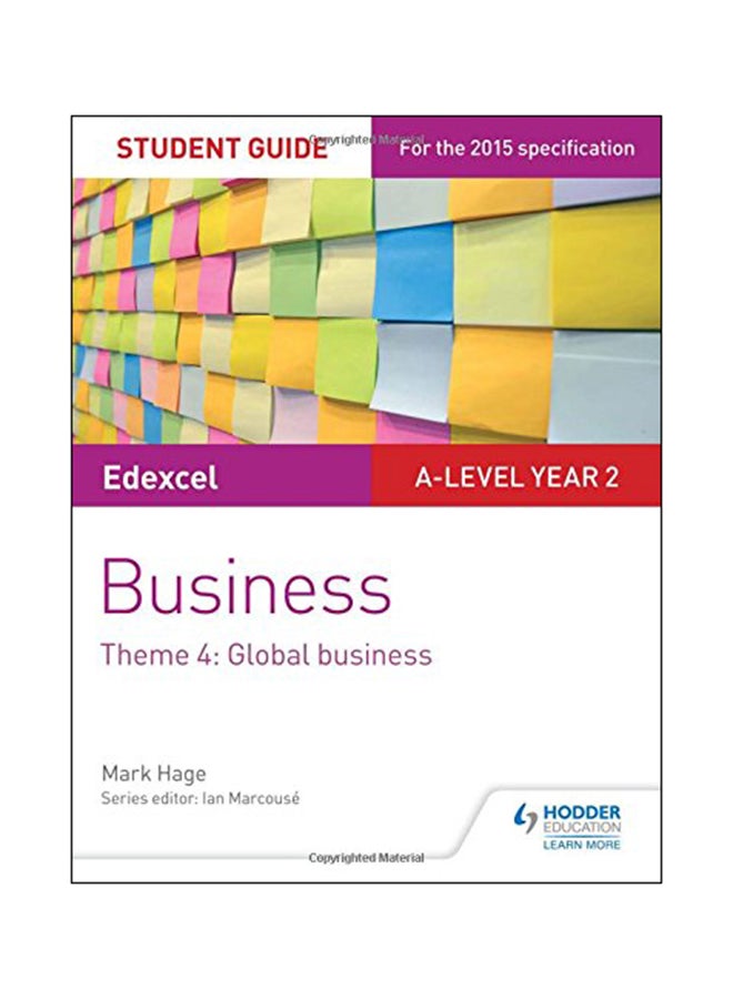 Edexcel Business Theme 4: Global Business Paperback English by Mark Hage - 26 May 2017 