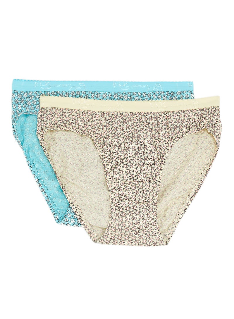 JOCKEY - 2 Pack Of Simple Comfort Bikni Plain Light Printed Assorted - Image 1