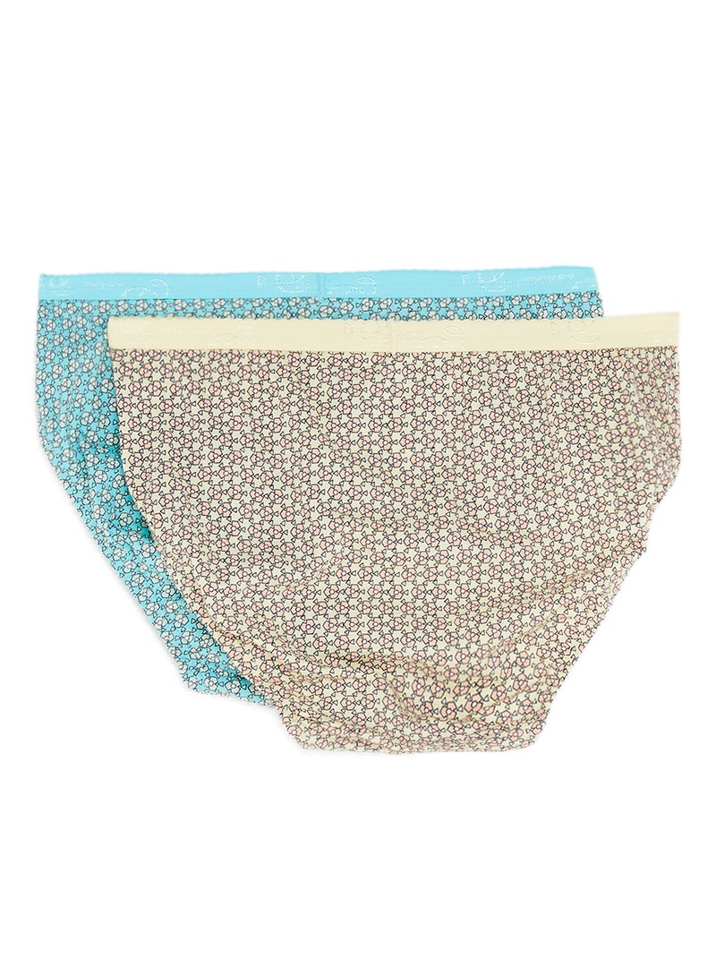 JOCKEY - 2 Pack Of Simple Comfort Bikni Plain Light Printed Assorted - Image 1