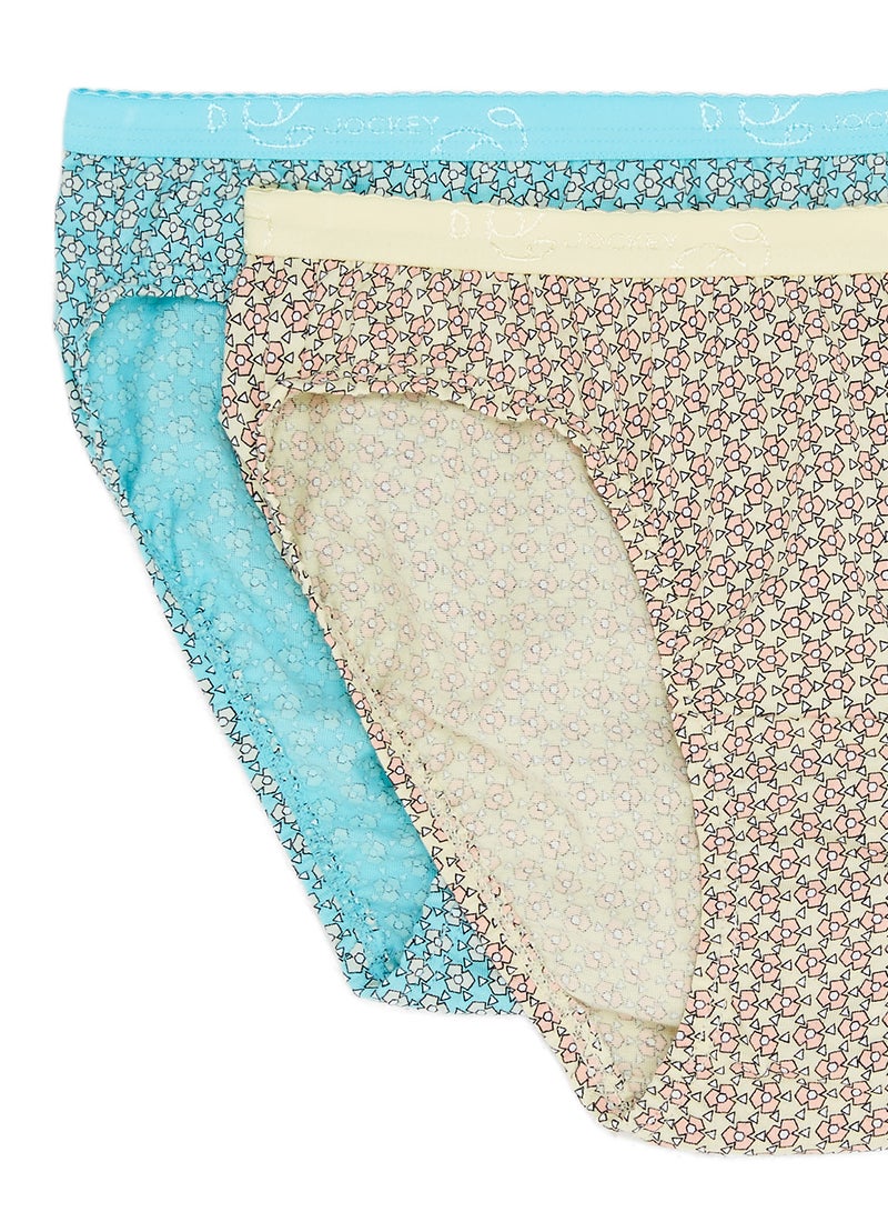 JOCKEY - 2 Pack Of Simple Comfort Bikni Plain Light Printed Assorted - Image 1