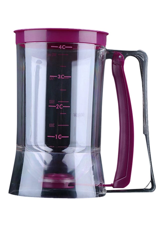 Generic - Cake Batter Dispenser Jug Clear/Purple 17x11x18.5cm - Image 1