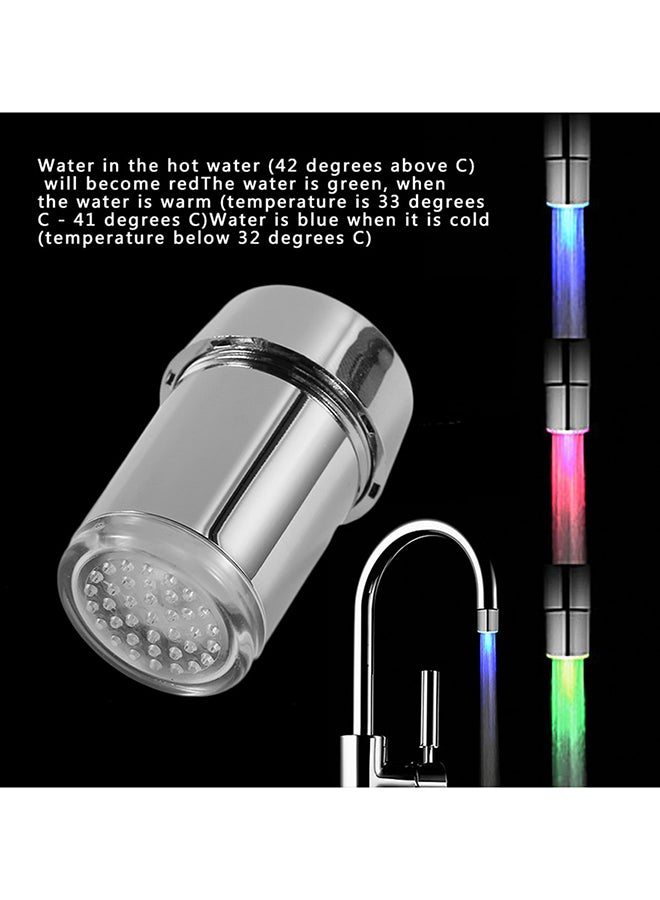 Temperature Sensing LED Water Faucet Silver 32x22mm - Image 2