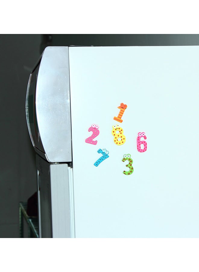 10-Piece Cute Cartoon Numbers Fridge Magnet Blue/Red/Yellow 40x20x4mm - Image 2