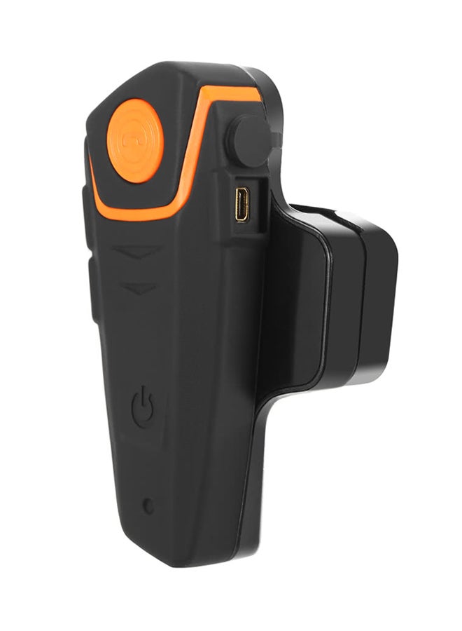Generic - Motorcycle Helmet Bluetooth Intercom Headset Black/Orange - Image 1