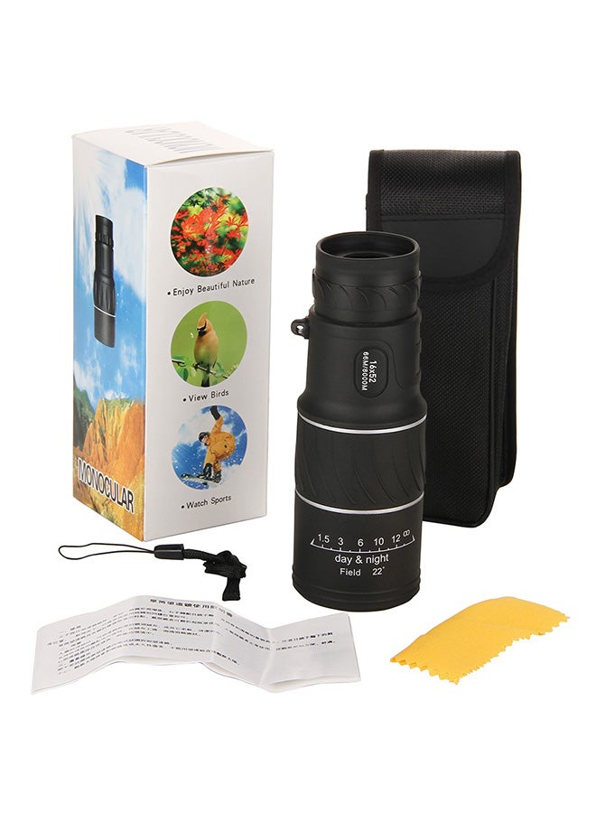 Generic - Adjustable Telescope With Mobile Phone Clip Black - Image 1