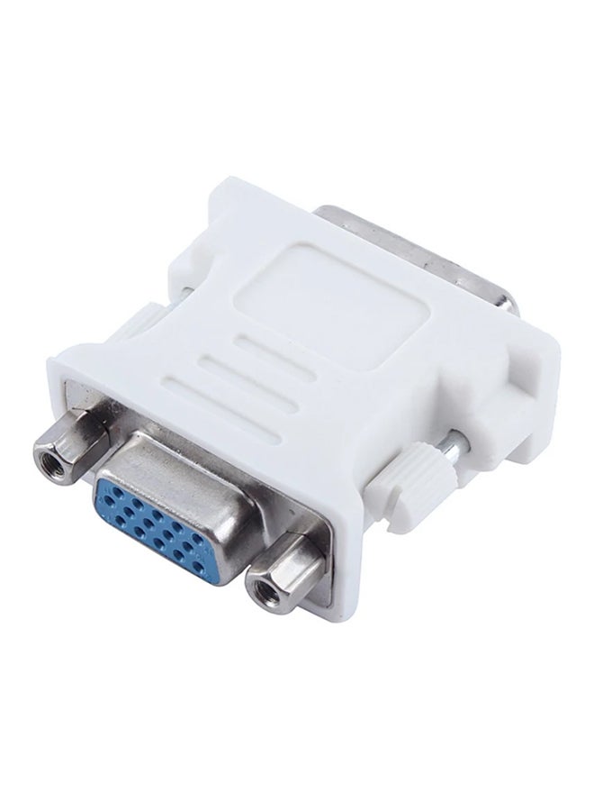 VGA Female To DVI Male Converter Adapter White - Image 2