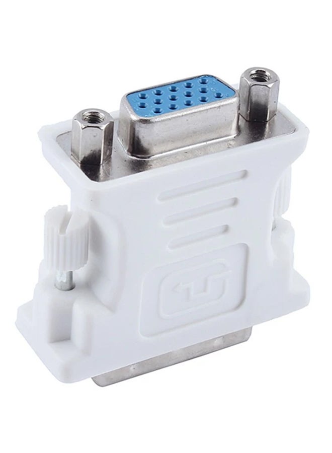 VGA Female To DVI Male Converter Adapter White - Image 3