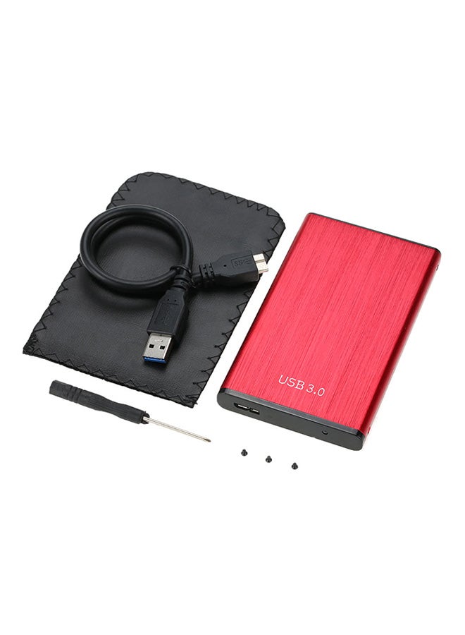 SATA SSD HDD To USB 3.0 Adapter With Caddy Case Red - Image 5