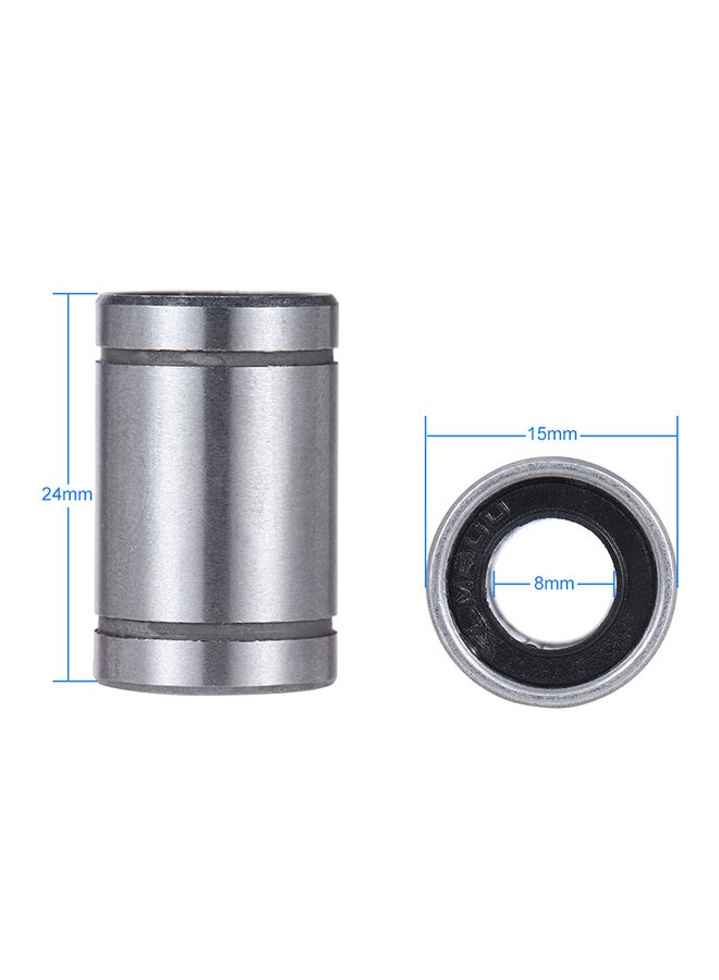 2-Piece Linear Ball Bearing Set For RepRap i3 Anet 3D Printer Silver - Image 4