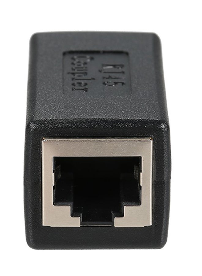 Generic - Female To Female RJ45 In-Line Coupler Adapter Black - Image 1