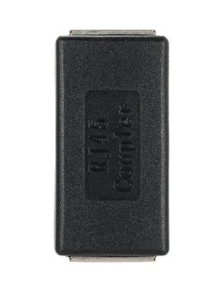 Female To Female RJ45 In-Line Coupler Adapter Black
