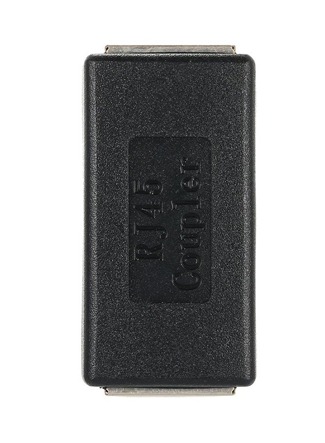 Generic - Female To Female RJ45 In-Line Coupler Adapter Black - Image 1