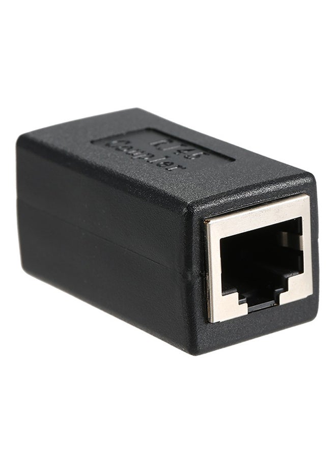 Generic - Female To Female RJ45 In-Line Coupler Adapter Black - Image 1