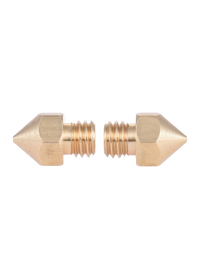 2-Piece 3D Printer Nozzle For Makerbot/Anet/RepRap Gold - Image 2