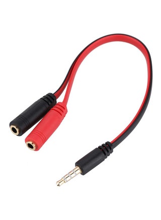 Female To Male 3.5mm Y Splitter Cable Black/Red - v1547477966/N20135479A_1