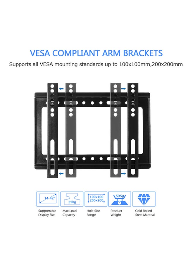 Flat Panel TV Wall Mount Black - Image 3