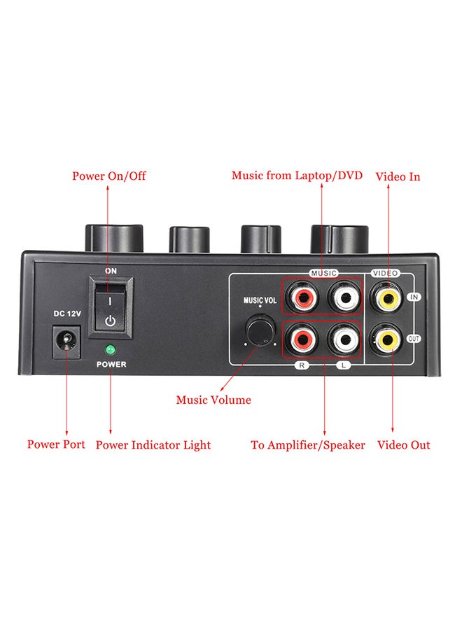 Karaoke Sound Mixer With Cable 1408228 Black - Image 4