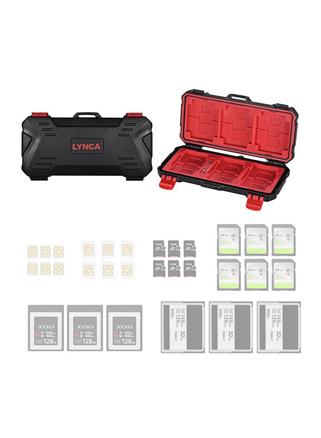Lynca Water-Resistant Memory Card Case Organizer Black/Red  - Image 4