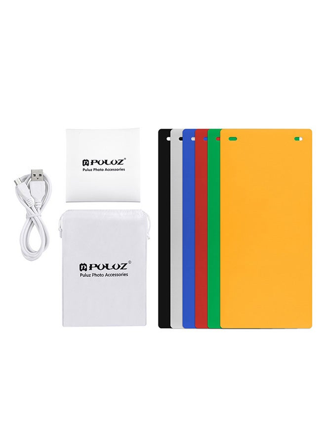 PULUZ - Lightbox With 6-Piece Backdrop Set White - Image 1