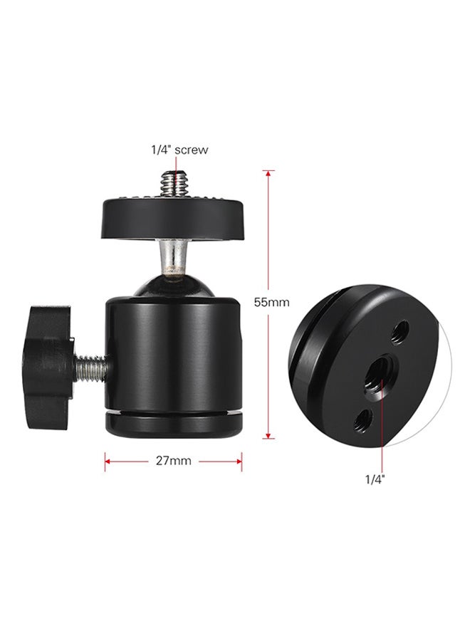 2-Piece Tripod Ball Head Set Black  - Image 3