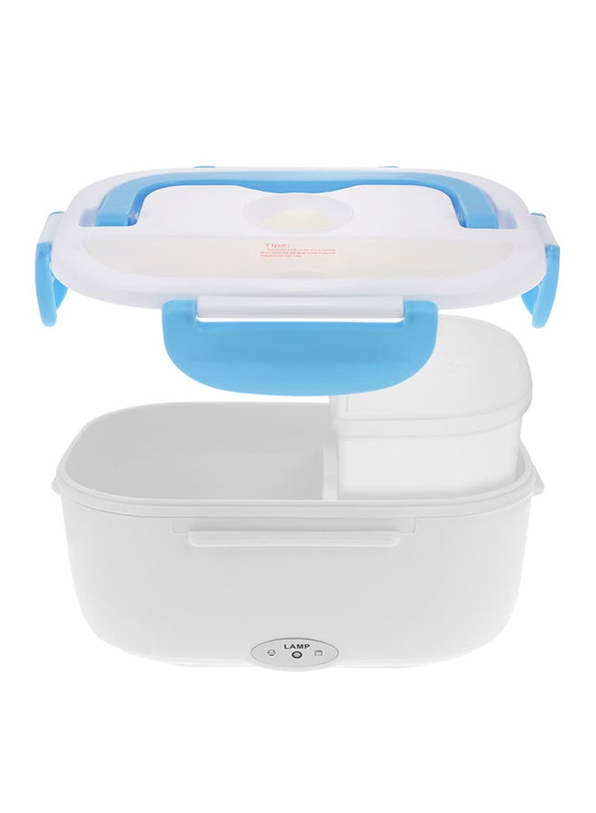 Portable Electric Lunch Box With Spoon White/Blue - Image 2