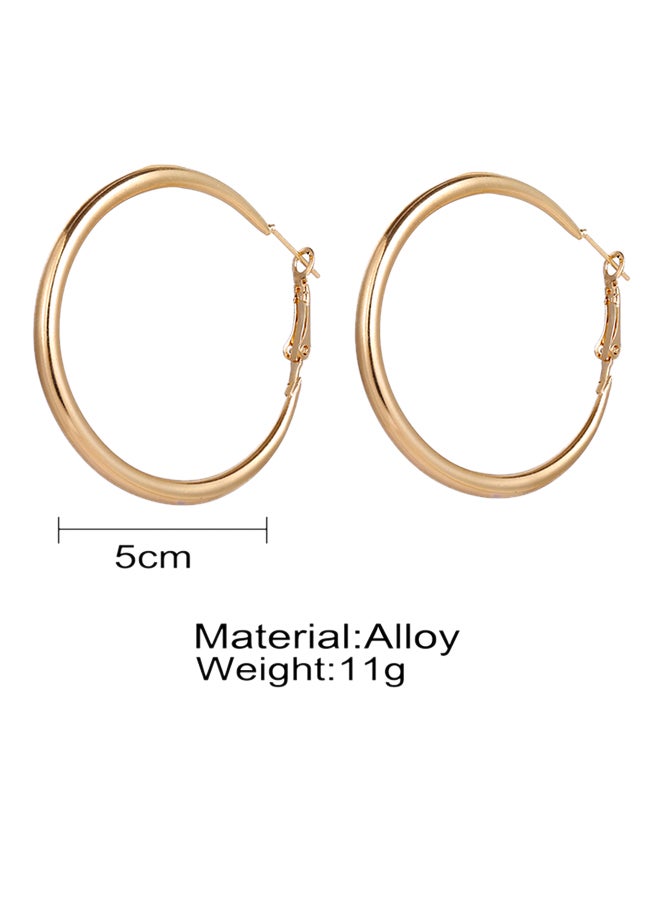 Sharpdo - Alloy Hoop Earrings - Image 1