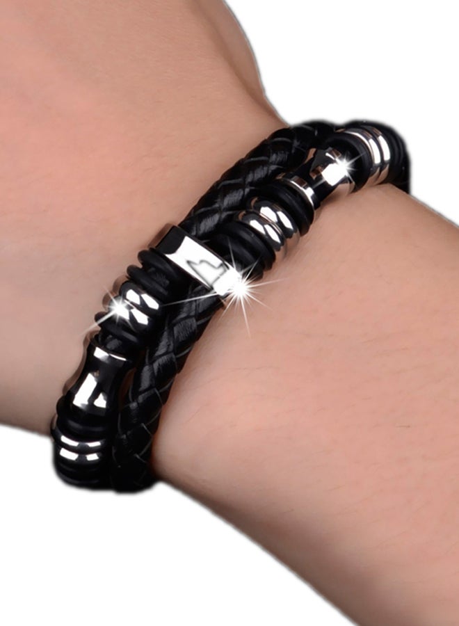 Fate Love - Stainless Steel Woven Bracelet With Magnetic Buckle - Image 1