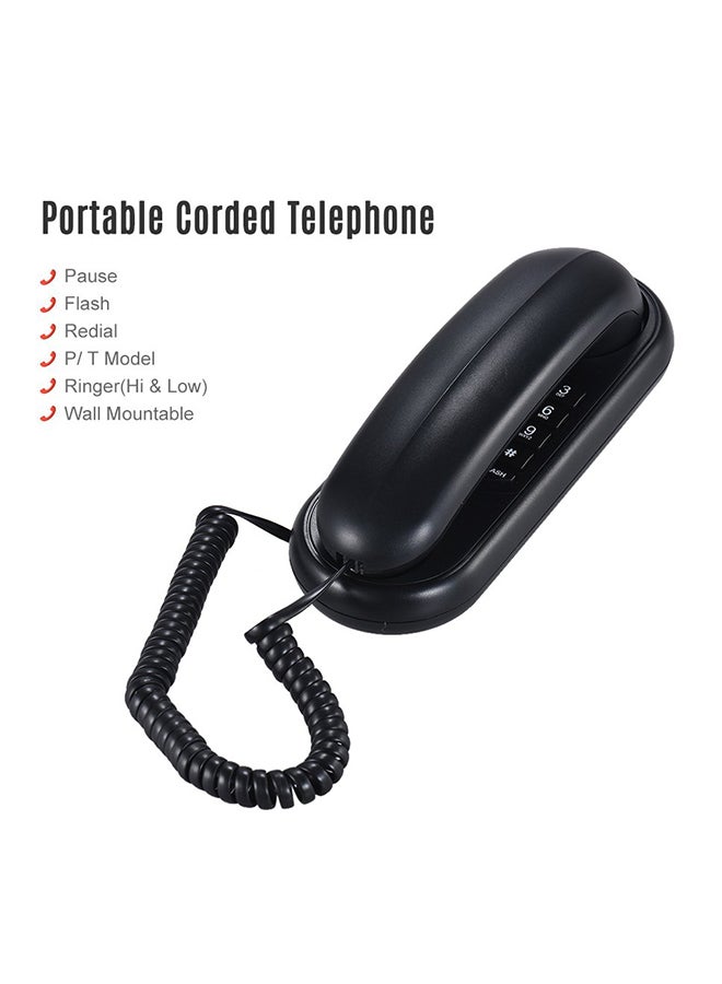 Wall Mounted Corded Telephone Black - Image 4